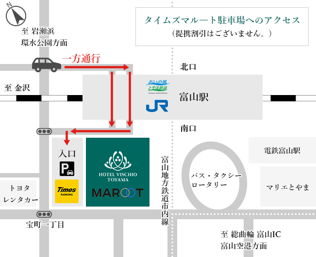 ホテル近辺の詳細マップ