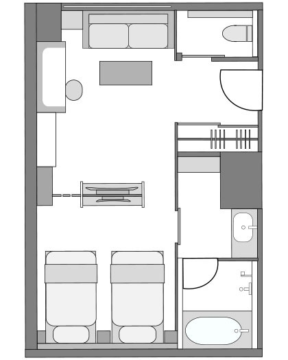 プレミアムツイン 間取り図